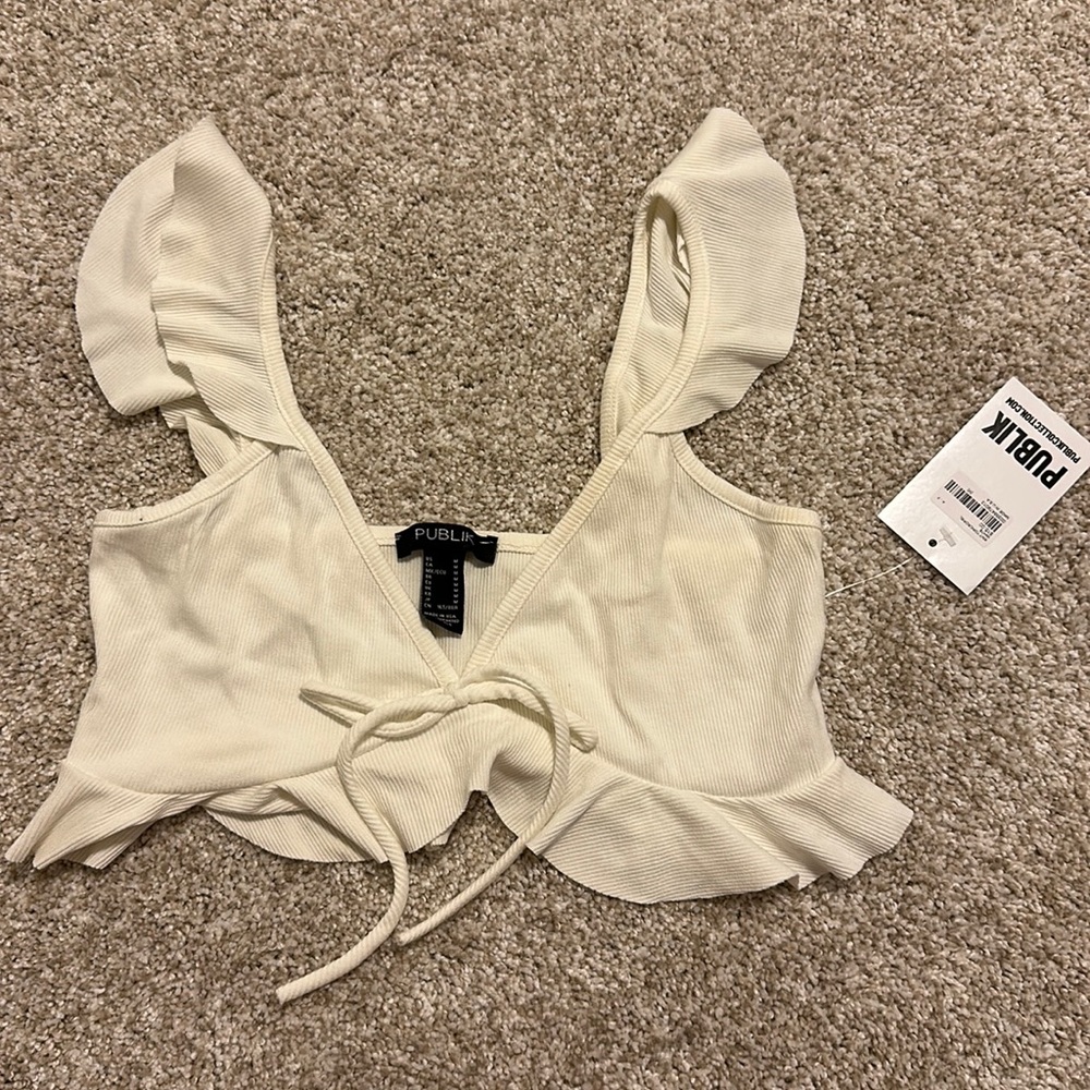 NWT Off White Crop Top